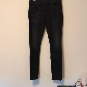 Express - Mid Rise Black Denim Jean Leggings